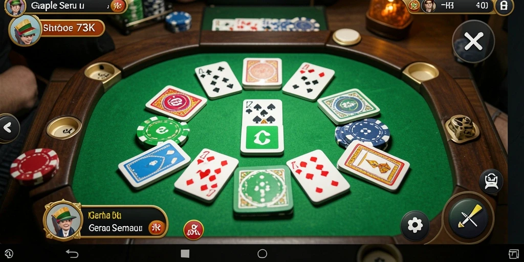 Screenshot gameplay Gaple yang menarik dari 73K.