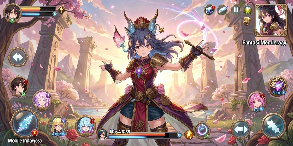 Gameplay intense dengan karakter anime yang menarik.