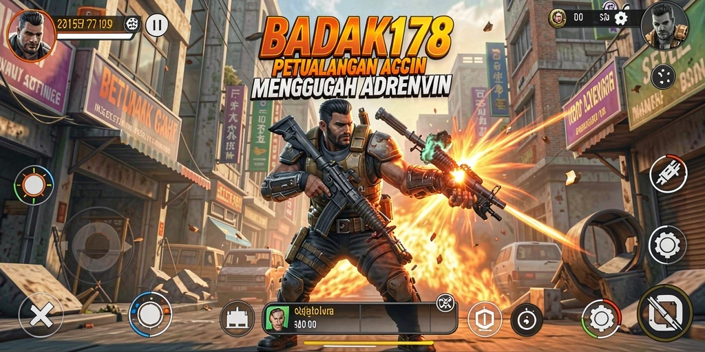 Tampilan aksi seru dalam permainan BADAK178.