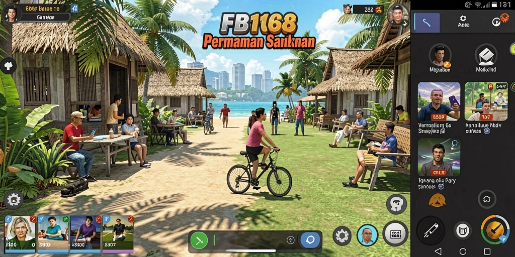 Screenshot utama FB168 menampilkan gameplay santai yang menghibur.