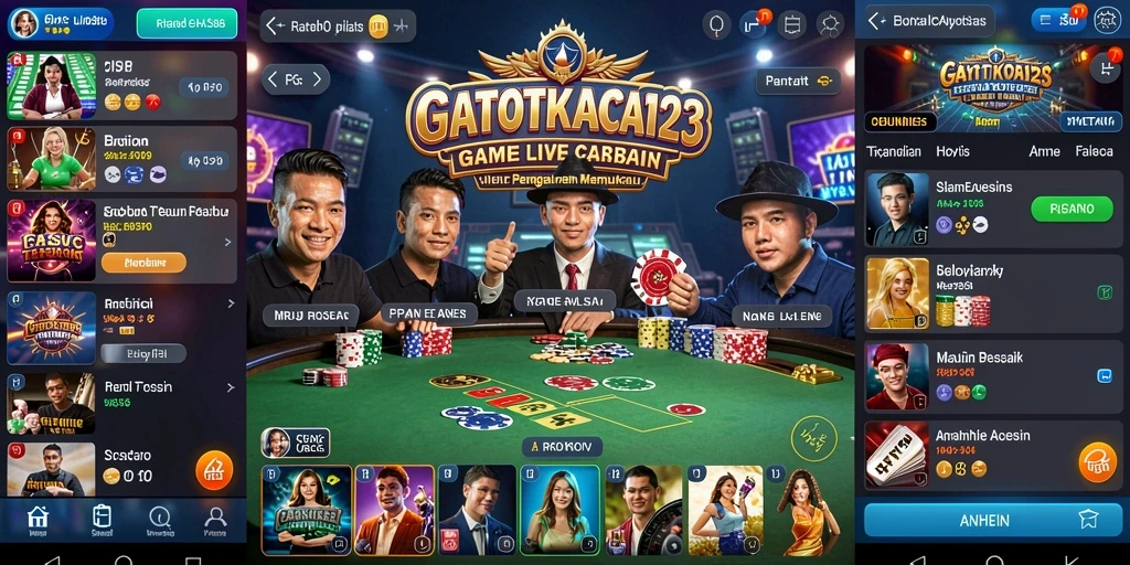 Tampilan gameplay Live Casino di GATOTKACA123 yang menarik dan mendebarkan.
