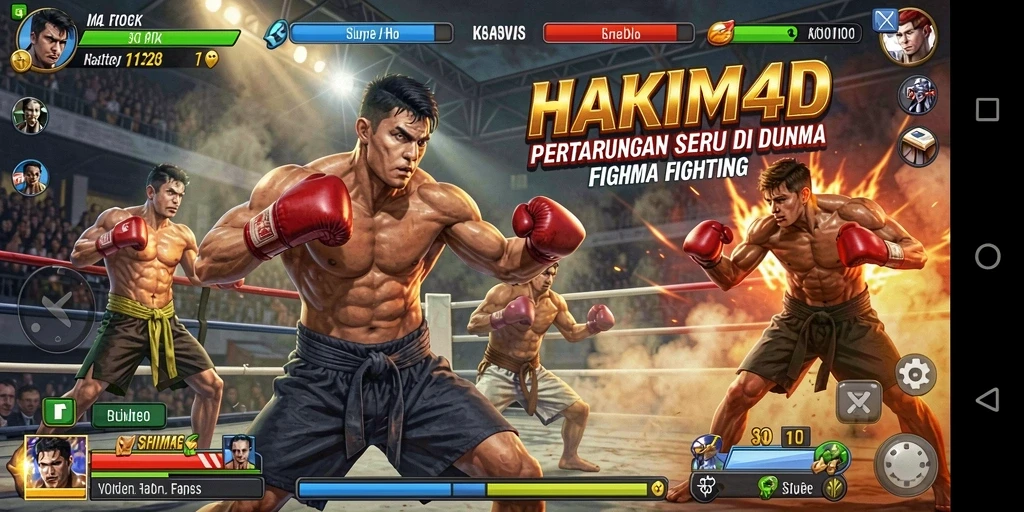 Screenshot HAKIM4D menampilkan pertarungan seru dengan efek visual yang menakjubkan.