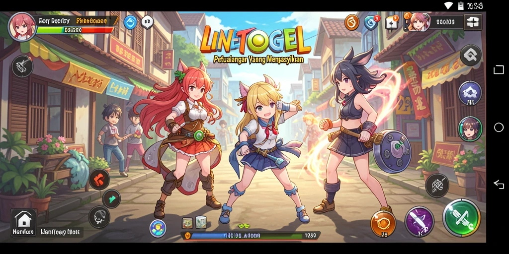Screenshot gameplay LINETOGEL menampilkan aksi karakter Anime yang mengasyikkan.