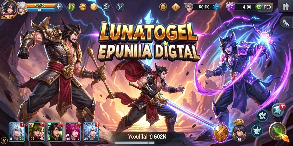 Screenshot gameplay dari LUNATOGEL menunjukkan aksi pertarungan intens.