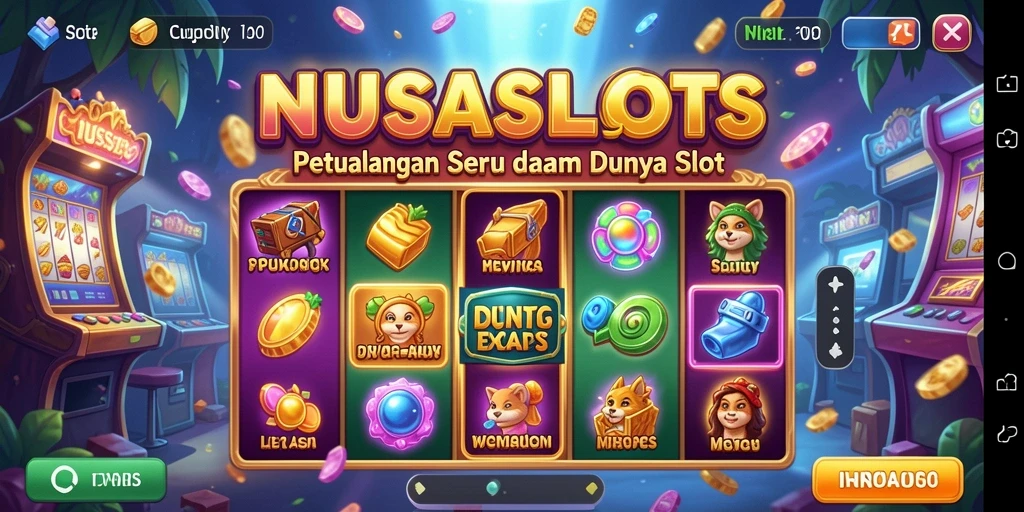 Tampilan gameplay seru NUSASLOTS dengan elemen petualangan yang menakjubkan.