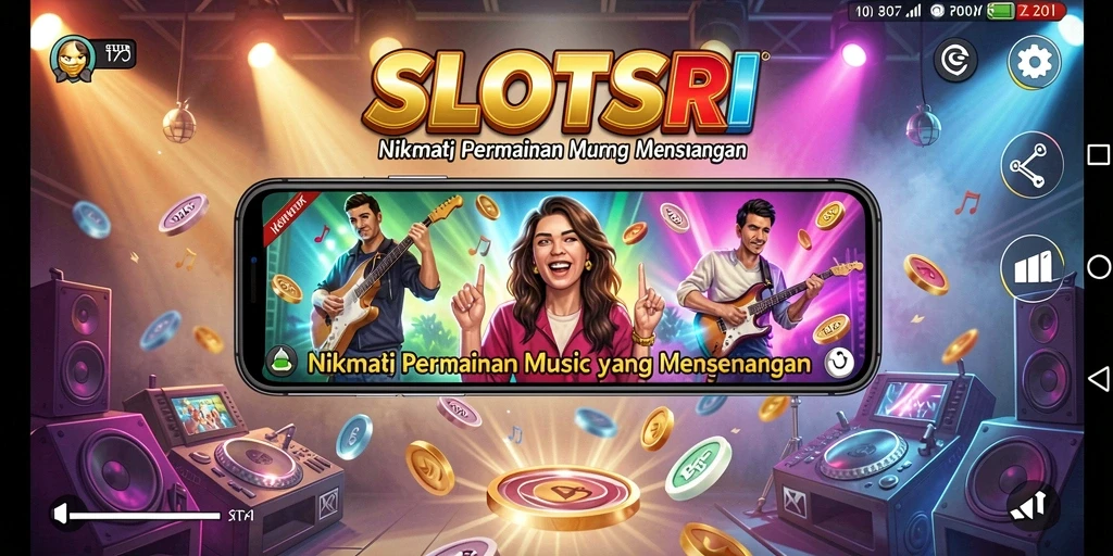 Tampilan gameplay SLOTSRI yang menampilkan aksi musik yang seru.