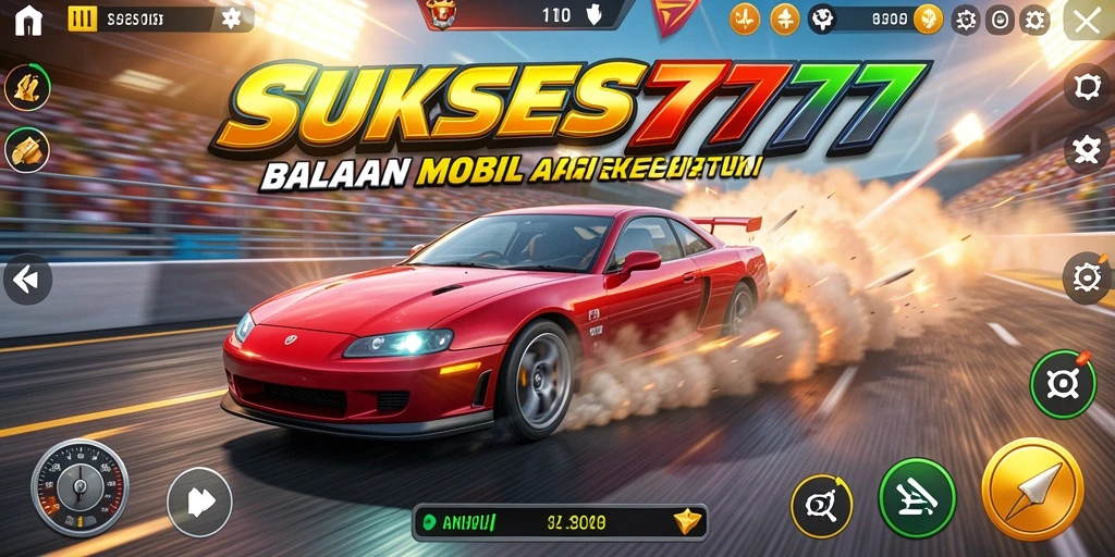 Tampilan seru gameplay balapan dalam SUKSES777.