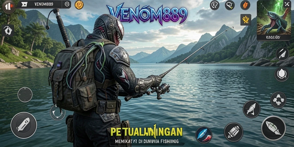Tampilan gameplay memancing yang menakjubkan di VENOM889.