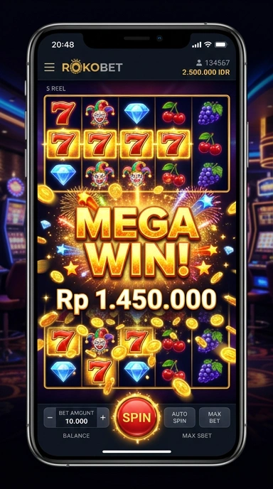 Screenshot aplikasi Rokokbet menampilkan kemudahan akses.